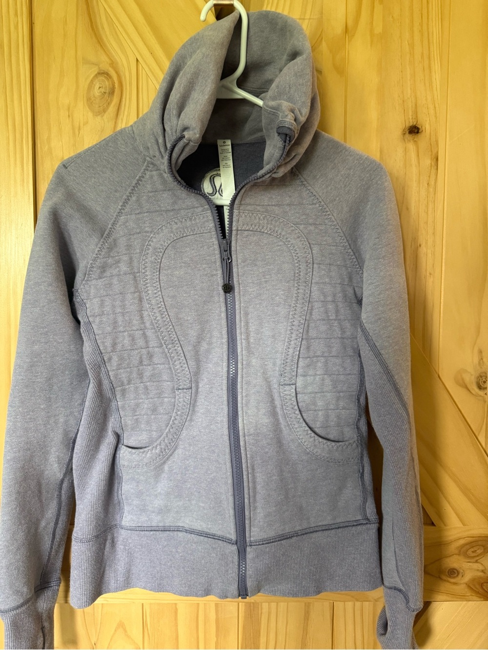 lululemon athletica Light Gray Full-Zip Sweatshirt.